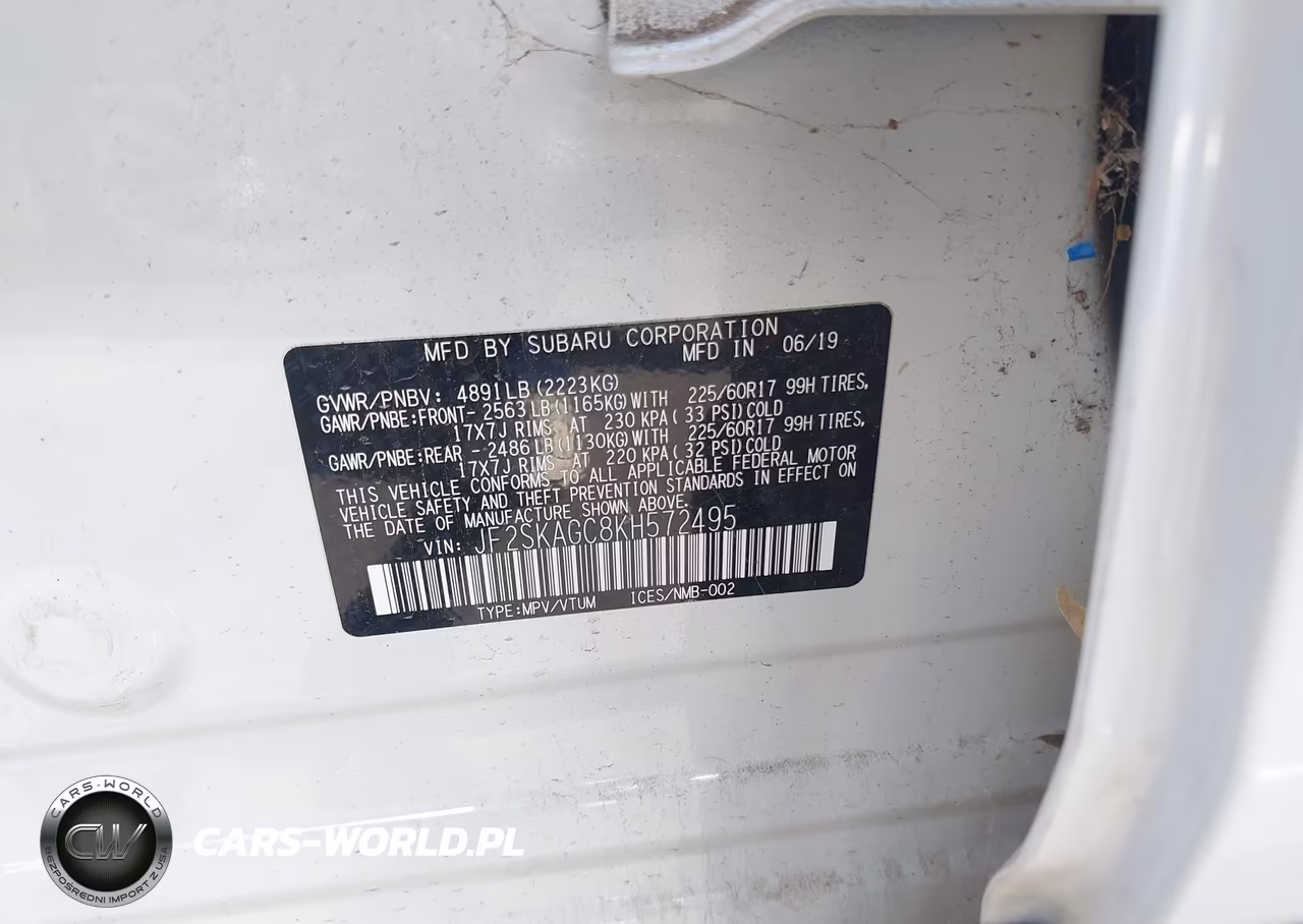 2019 Subaru Forester Premium VIN:JF2SKAGC8KH572495 - 9