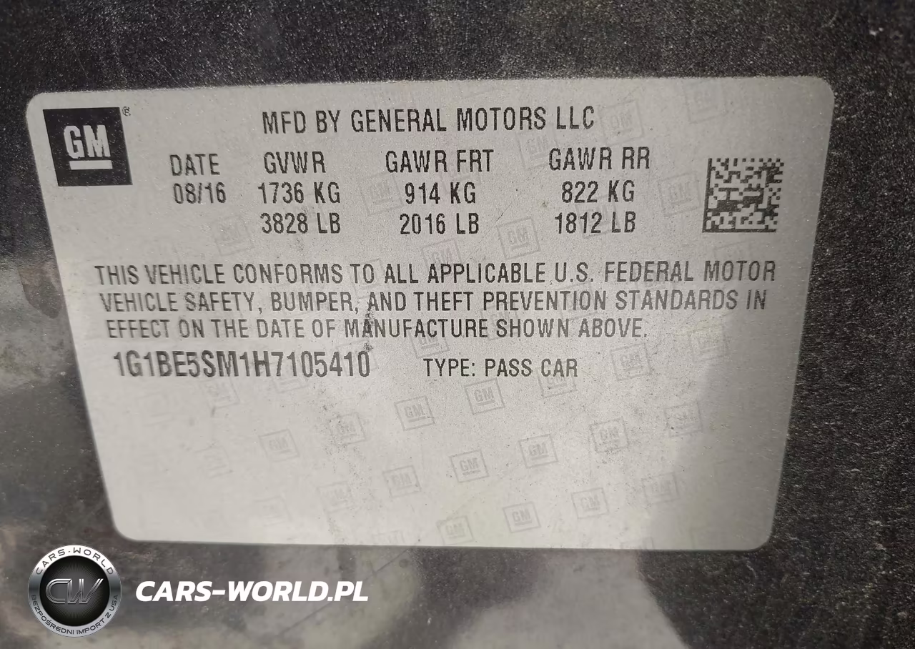 2017 Chevrolet Cruze Lt Auto VIN:1G1BE5SM1H7105410 - 9
