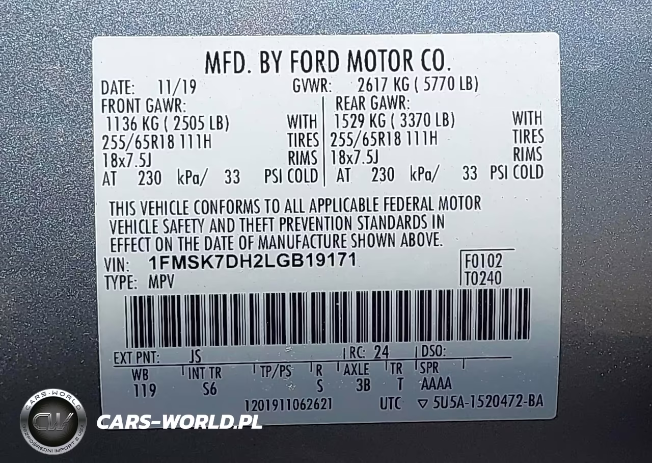 2020 Ford Explorer Xlt VIN:1FMSK7DH2LGB19171 - 9