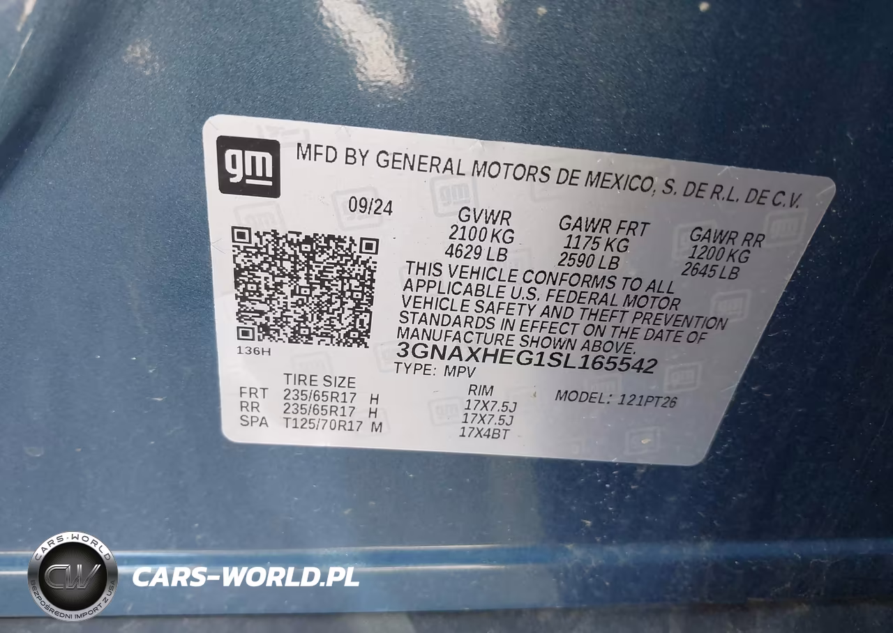 2025 Chevrolet Equinox Fwd Lt VIN:3GNAXHEG1SL165542 - 9