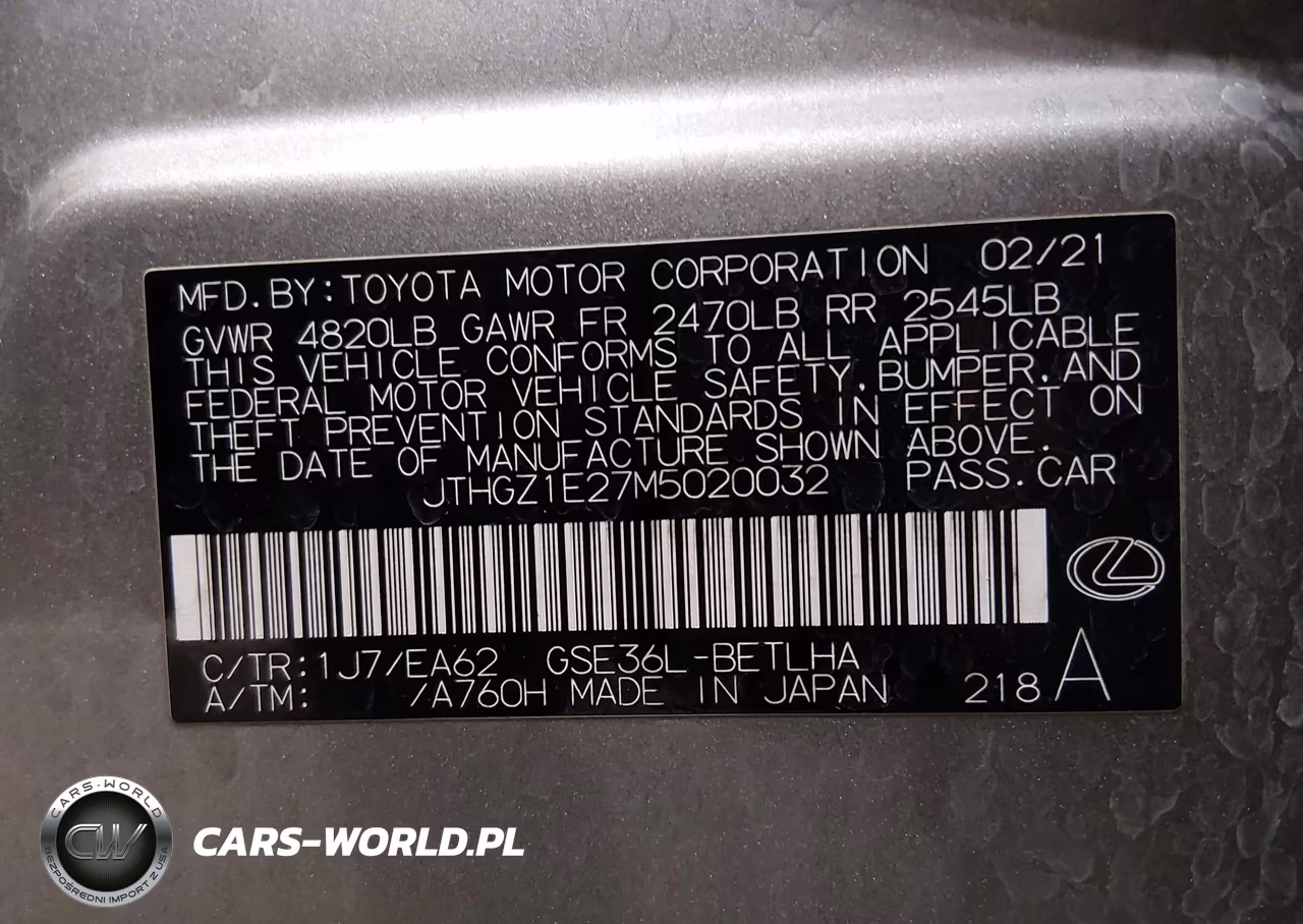 2021 Lexus Is 350 F Sport VIN:JTHGZ1E27M5020032 - 9