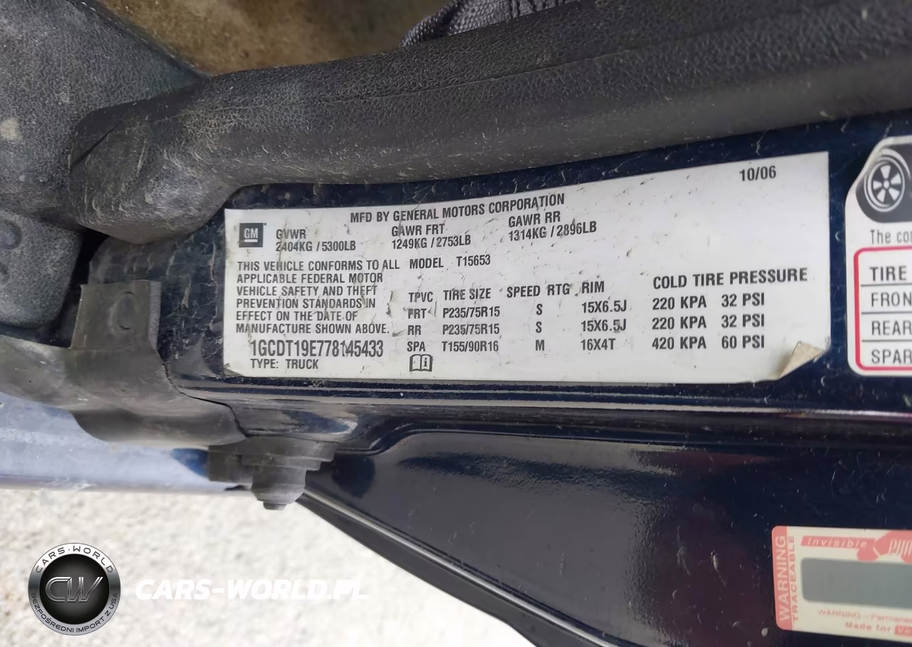 2007 Chevrolet Colorado Lt VIN:1GCDT19E778145433 - 9