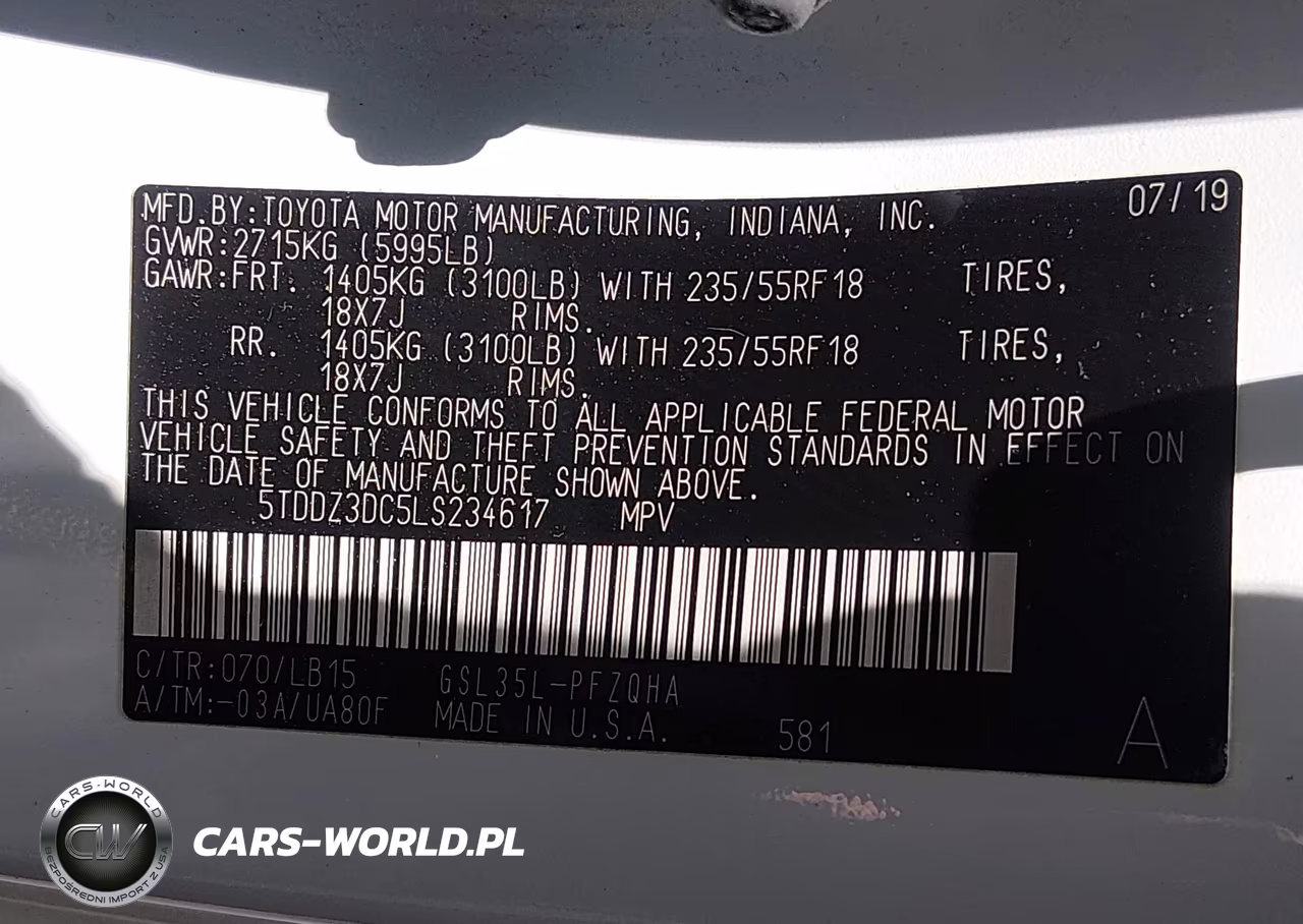 2020 Toyota Sienna Limited Premium VIN:5TDDZ3DC5LS234617 - 9