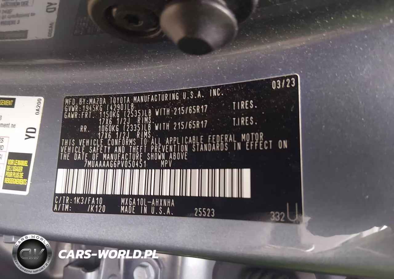 2023 Toyota Corolla Cross L VIN:7MUAAAAG6PV050451 - 9