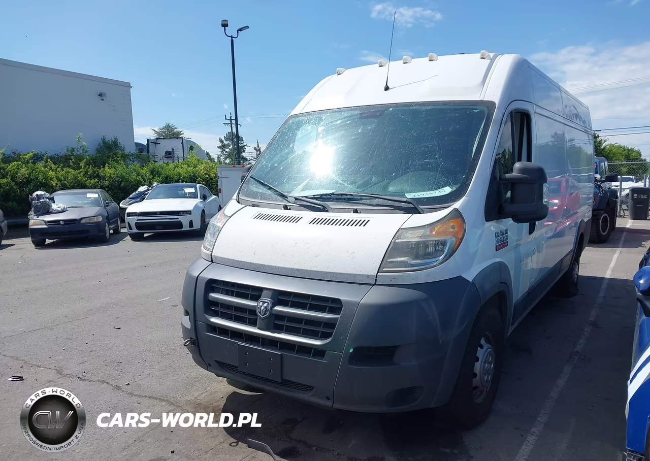 2018 Ram Promaster 3500 Cargo Van High Roof 159 Wb Ext VIN:3C6URVJG6JE161968 - 2