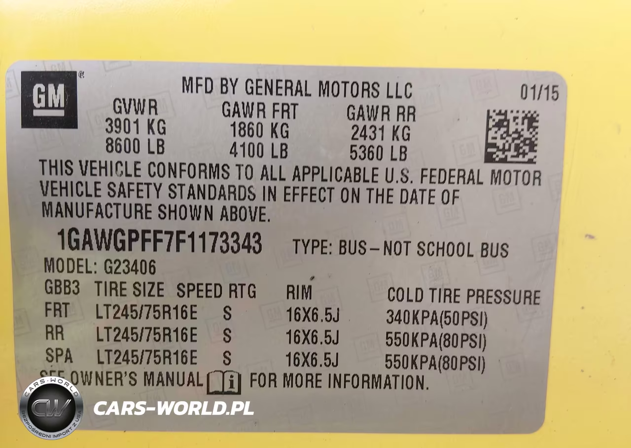 2015 Chevrolet Express 2500 Ls VIN:1GAWGPFF7F1173343 - 9