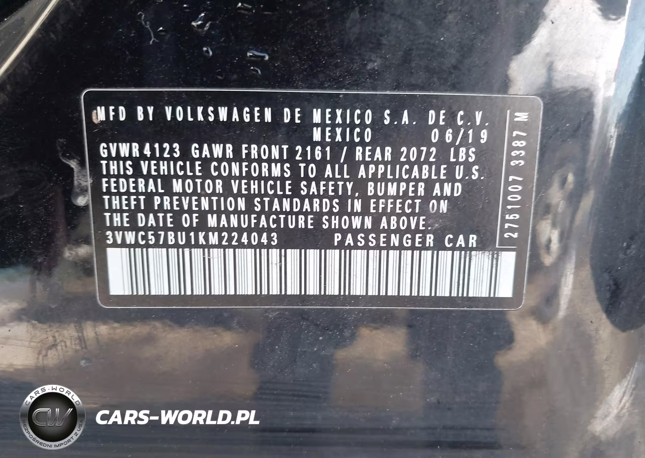 2019 Volkswagen Jetta 1.4T R-Line-1.4T S-1.4T Se VIN:3VWC57BU1KM224043 - 9