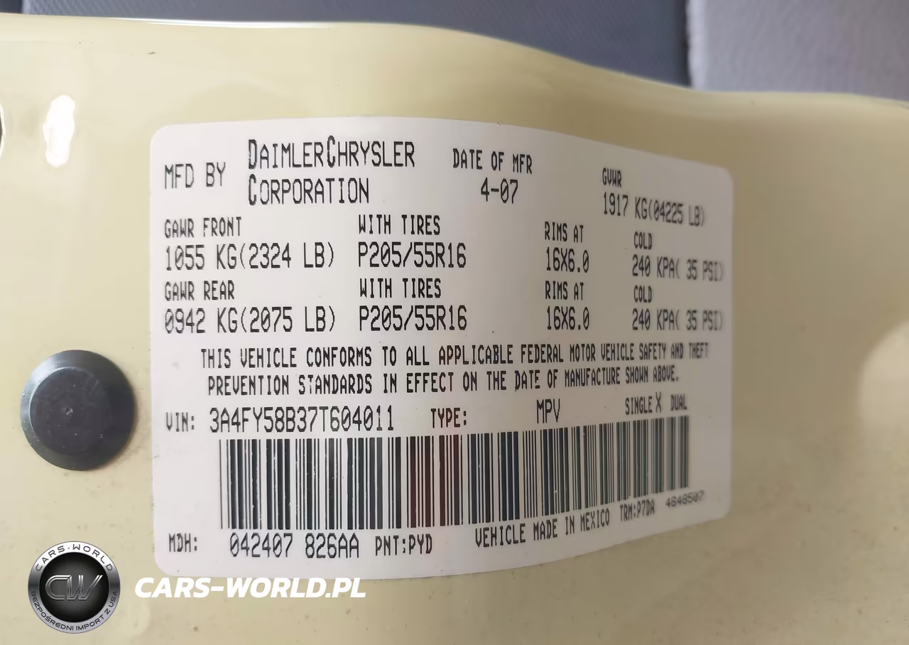 2007 Chrysler Pt Cruiser Touring VIN:3A4FY58B37T604011 - 9