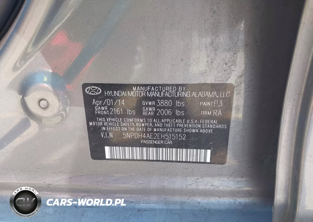 2014 Hyundai Elantra Se VIN:5NPDH4AE2EH515152 - 9