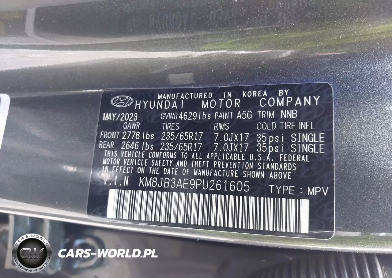 2023 Hyundai Tucson Sel VIN:KM8JB3AE9PU261605 - 9