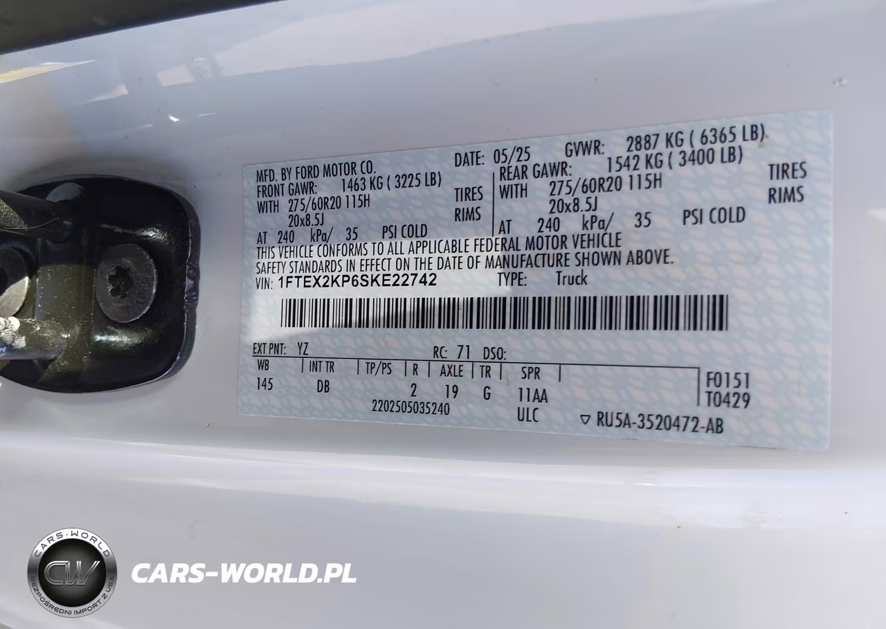 2025 Ford F-150 Stx VIN:1FTEX2KP6SKE22742 - 9