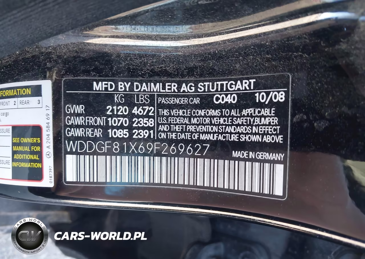 2009 Mercedes-Benz C 300 Luxury 4Matic-Sport 4Matic VIN:WDDGF81X69F269627 - 9