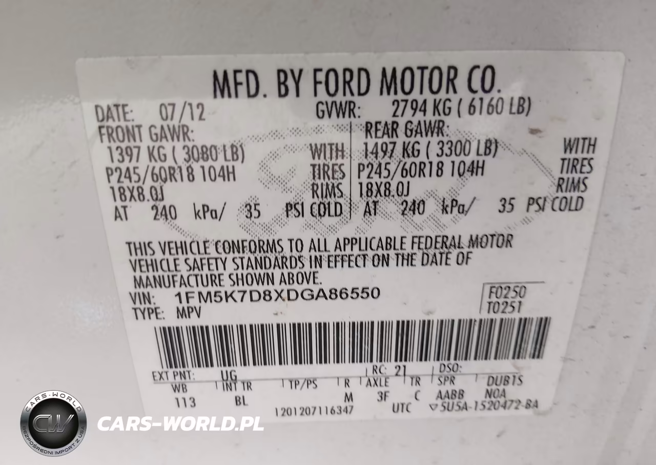 2013 Ford Explorer Xlt VIN:1FM5K7D8XDGA86550 - 9