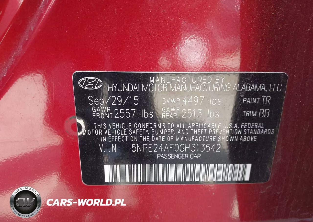 2016 Hyundai Sonata Se VIN:5NPE24AF0GH313542 - 9