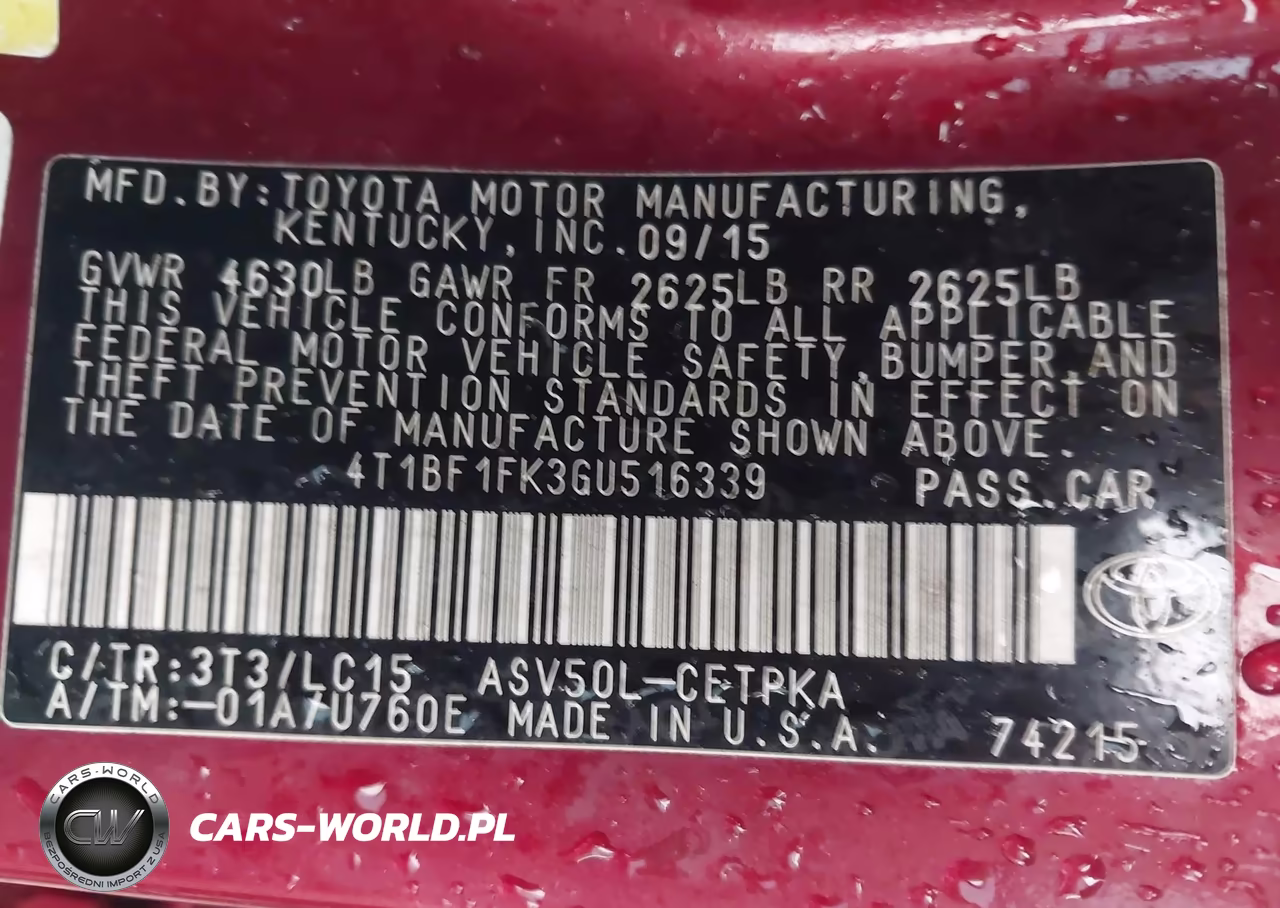 2016 Toyota Camry Xse VIN:4T1BF1FK3GU516339 - 9