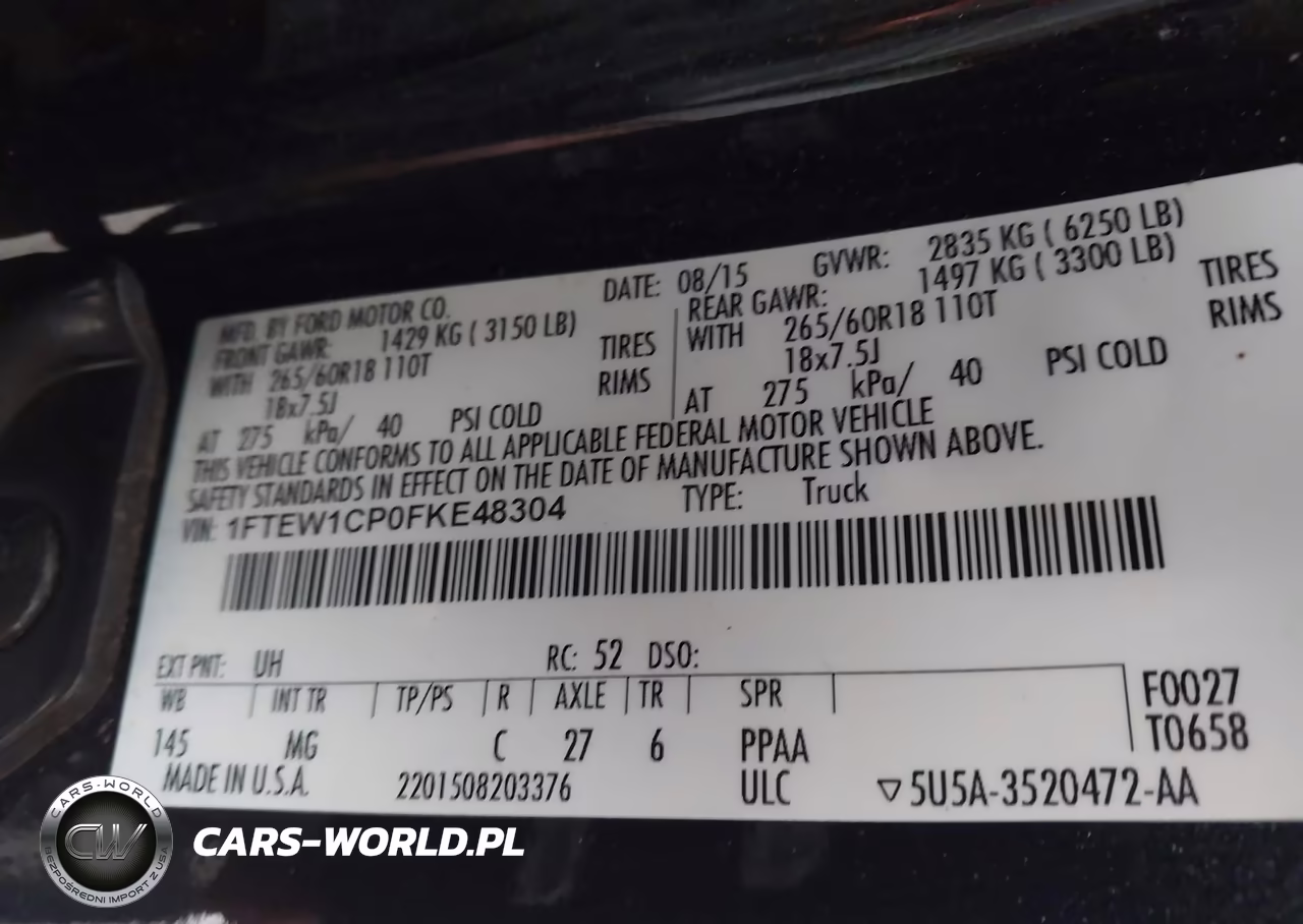 2015 Ford F-150 Xlt VIN:1FTEW1CP0FKE48304 - 9