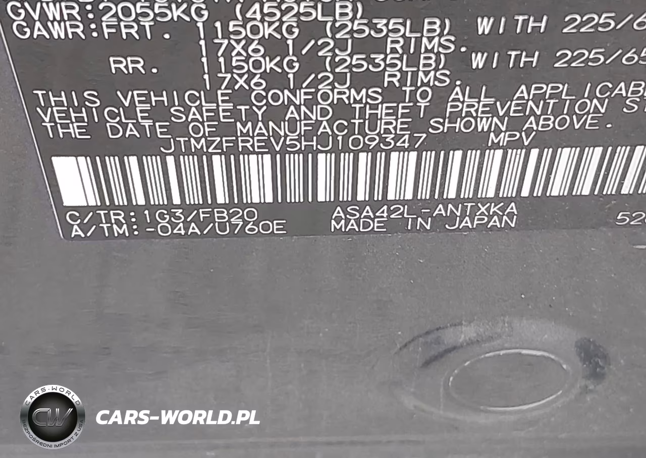 2017 Toyota Rav4 Le VIN:JTMZFREV5HJ109347 - 9