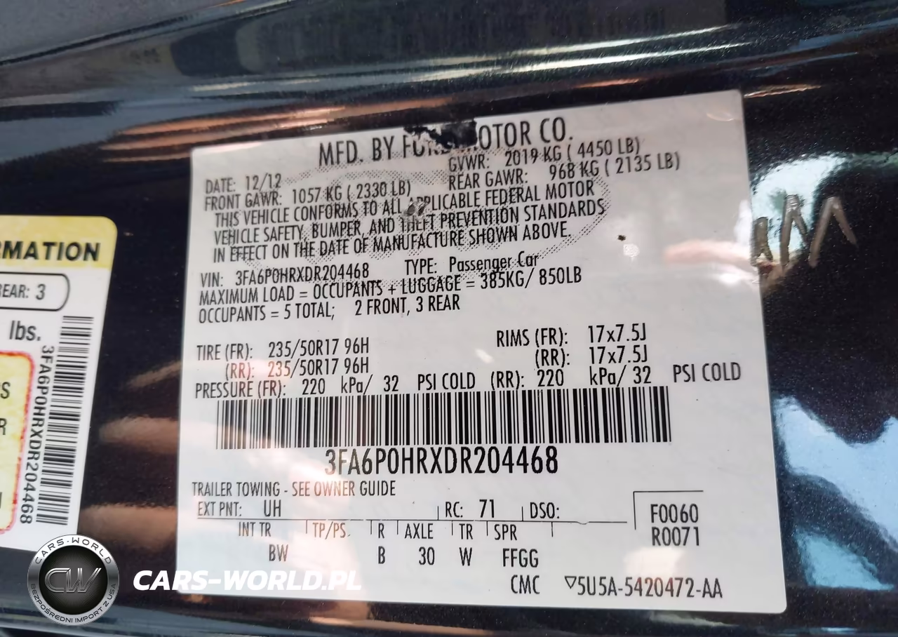 2013 Ford Fusion Se VIN:3FA6P0HRXDR204468 - 9