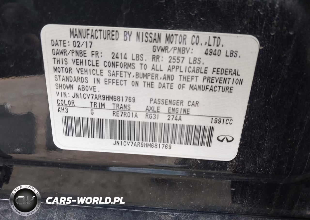 2017 Infiniti Q50 2.0T Base VIN:JN1CV7AR9HM681769 - 9