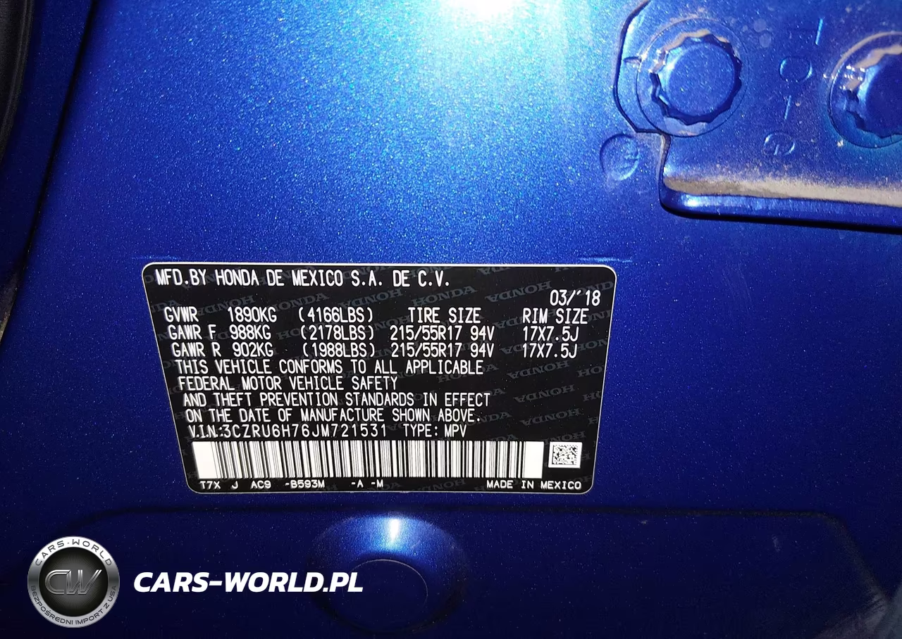 2018 Honda Hr-V Ex-L VIN:3CZRU6H76JM721531 - 9