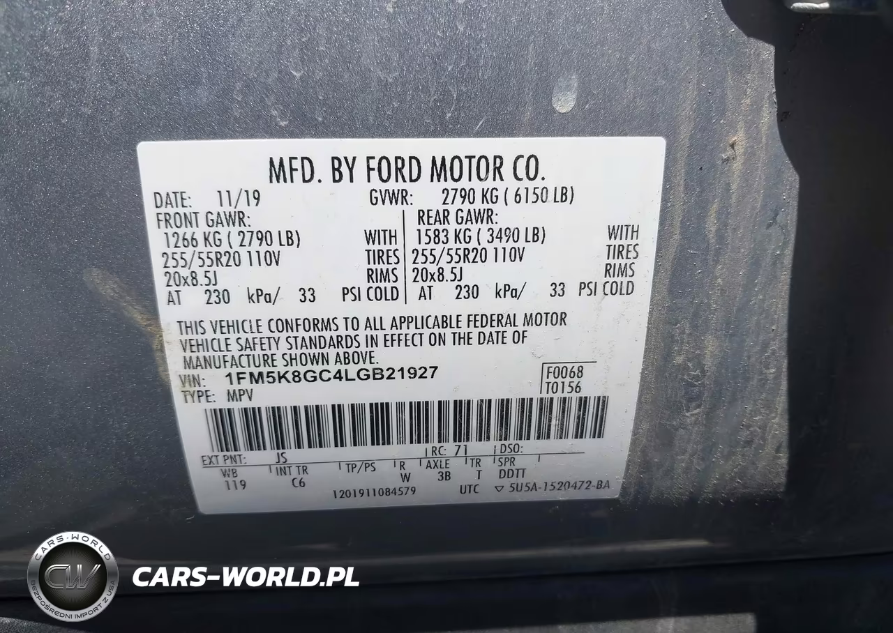 2020 Ford Explorer St VIN:1FM5K8GC4LGB21927 - 9