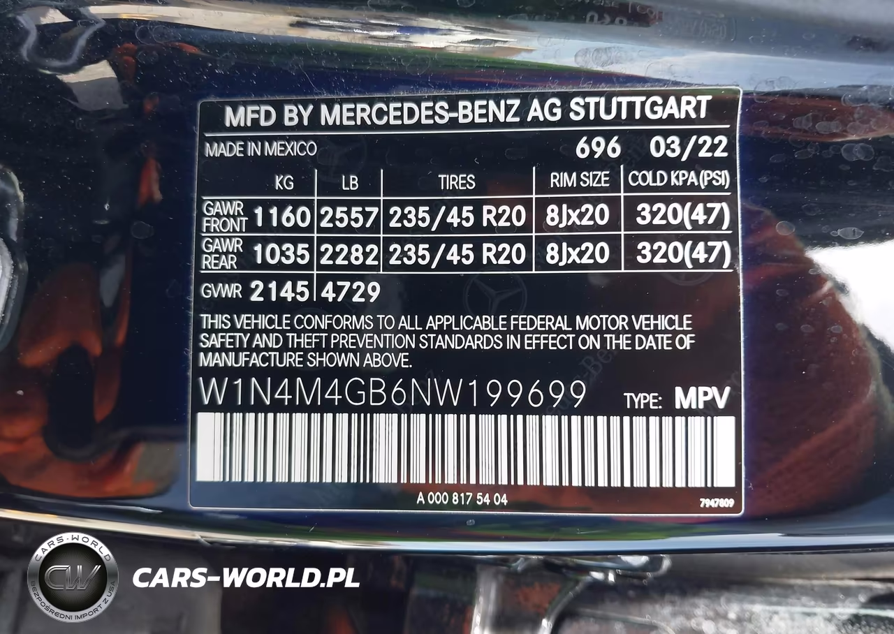 2022 Mercedes-Benz Glb 250 VIN:W1N4M4GB6NW199699 - 9