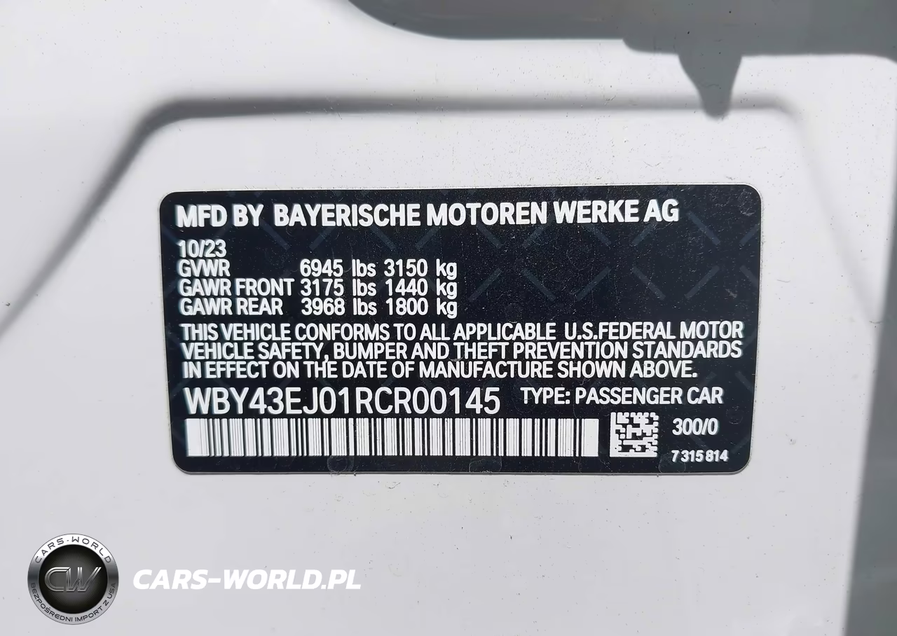2024 BMW I7 Edrive50 VIN:WBY43EJ01RCR00145 - 9