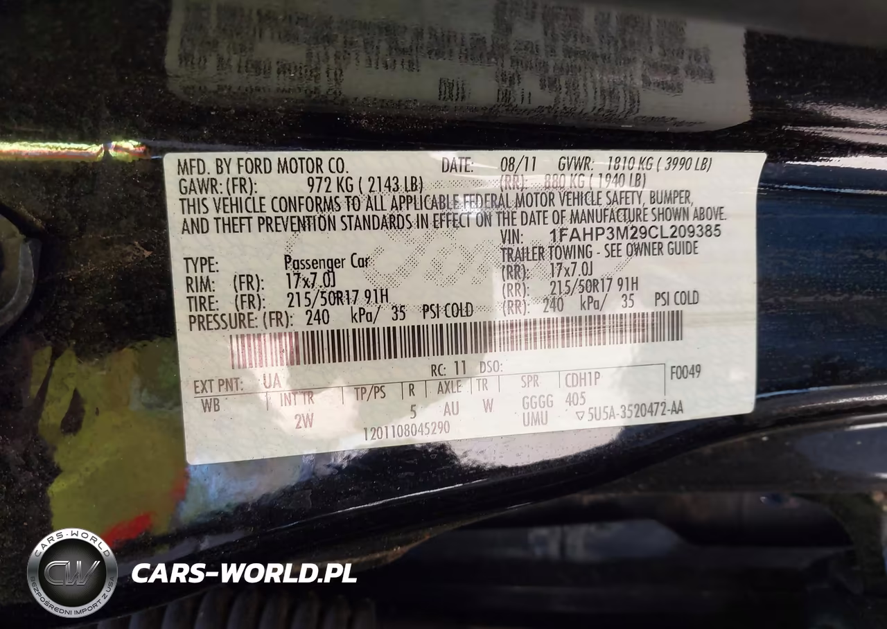 2012 Ford Focus Sel VIN:1FAHP3M29CL209385 - 9