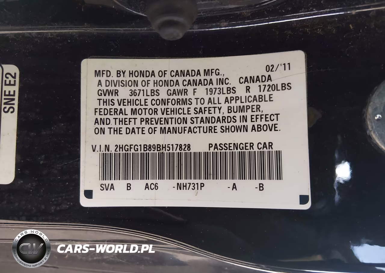 2011 Honda Civic Ex VIN:2HGFG1B89BH517828 - 9