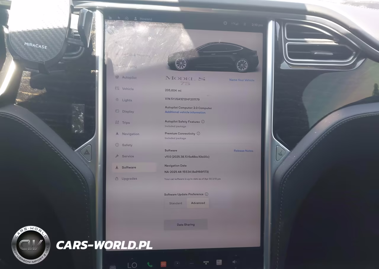 2017 Tesla Model S 60-75 VIN:5YJSA1E12HF201179 - 7