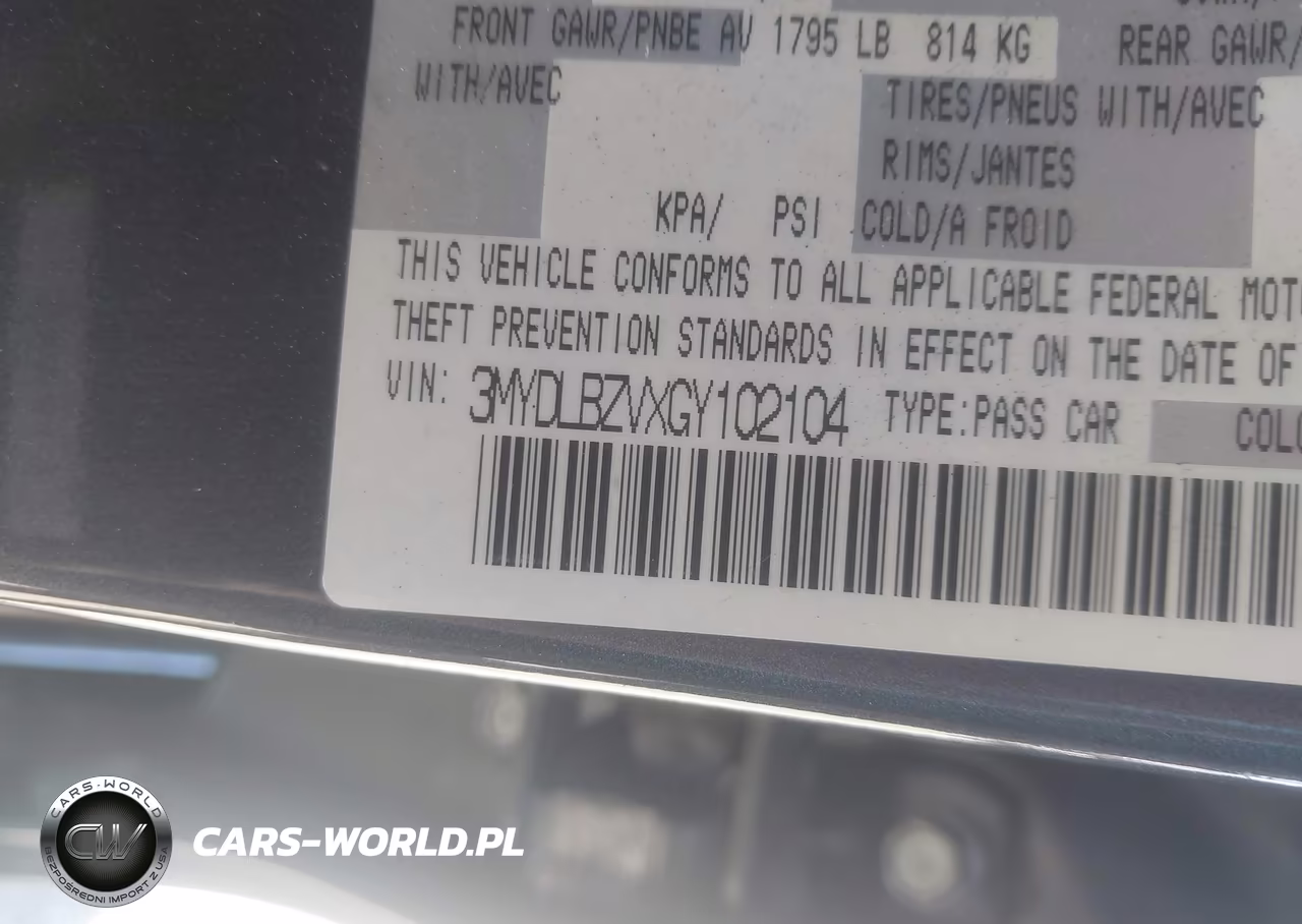2016 Scion Ia VIN:3MYDLBZVXGY102104 - 9