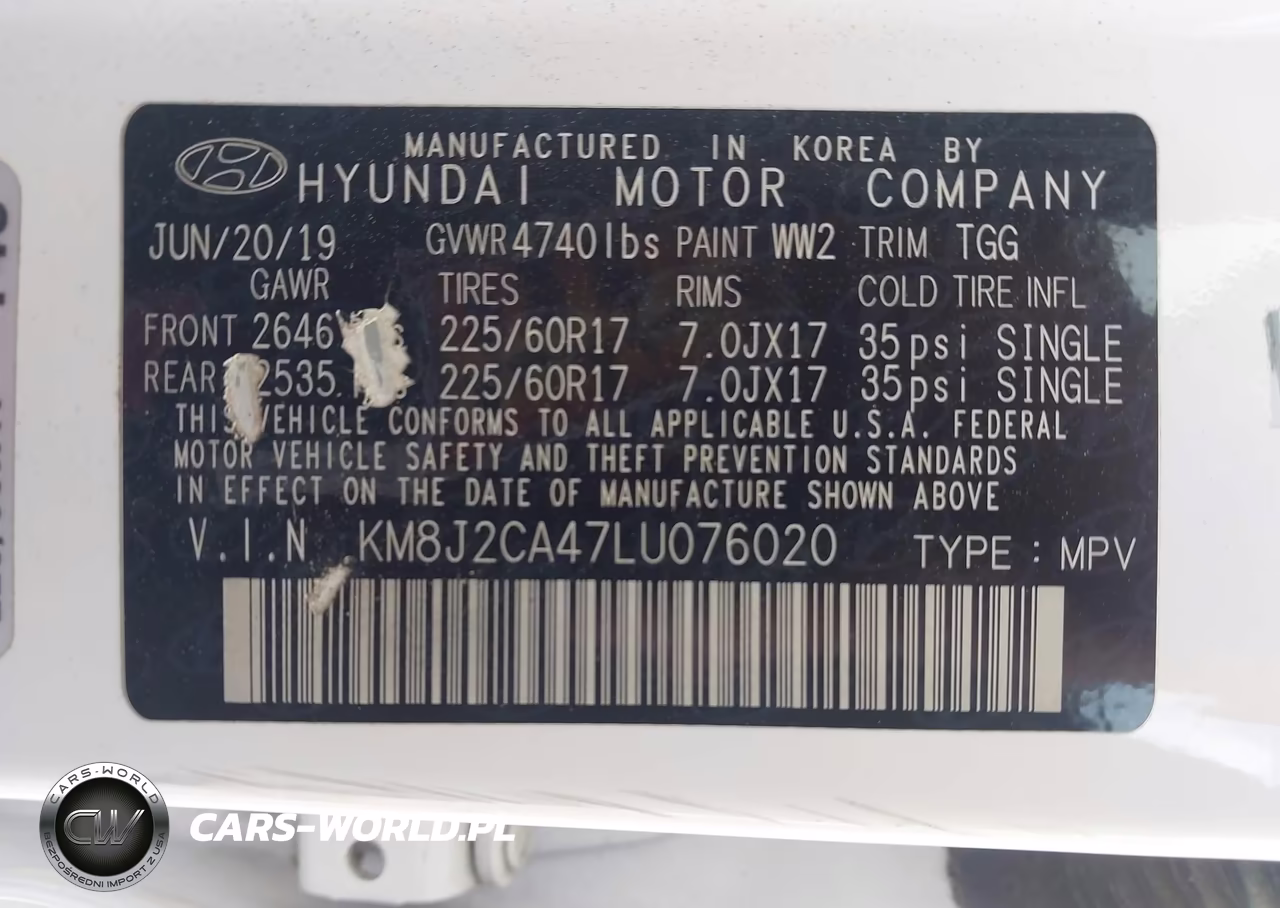 2020 Hyundai Tucson Se VIN:KM8J2CA47LU076020 - 9