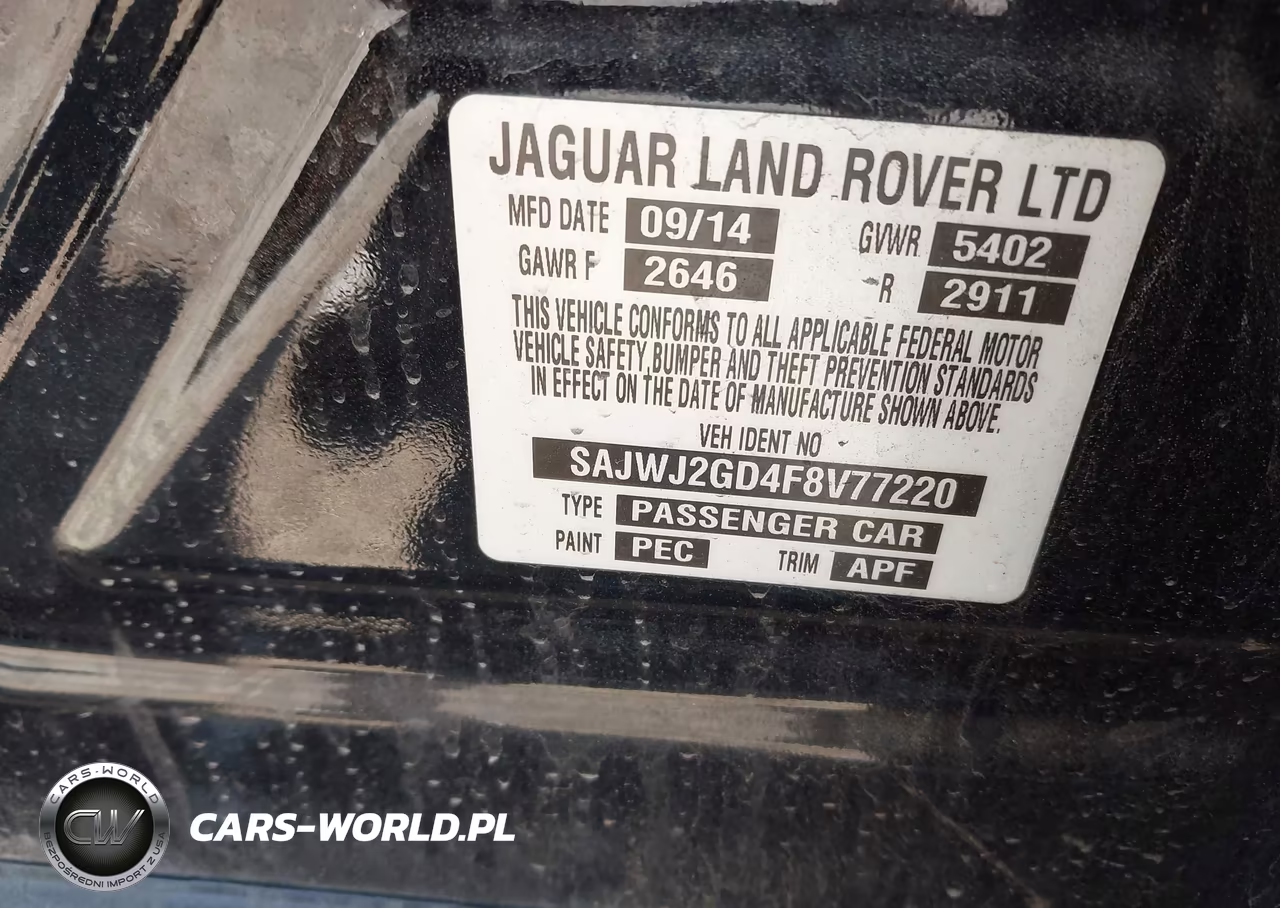 2015 Jaguar Xj Xjl Portfolio VIN:SAJWJ2GD4F8V77220 - 9