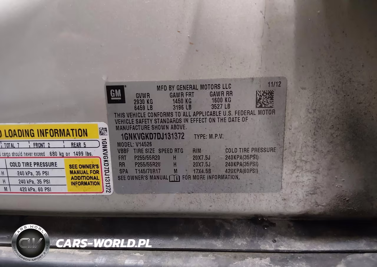 2013 Chevrolet Traverse 1Lt VIN:1GNKVGKD7DJ131372 - 9