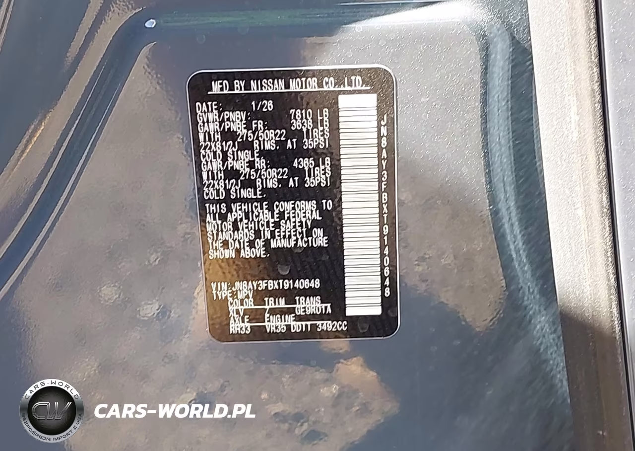 2026 Nissan Armada Nismo VIN:JN8AY3FBXT9140648 - 9