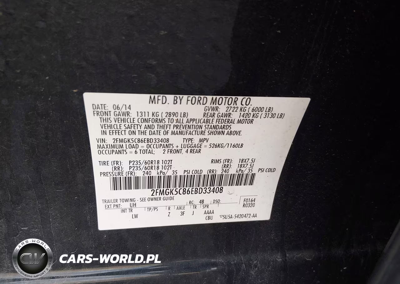 2014 Ford Flex Sel VIN:2FMGK5C86EBD33408 - 9