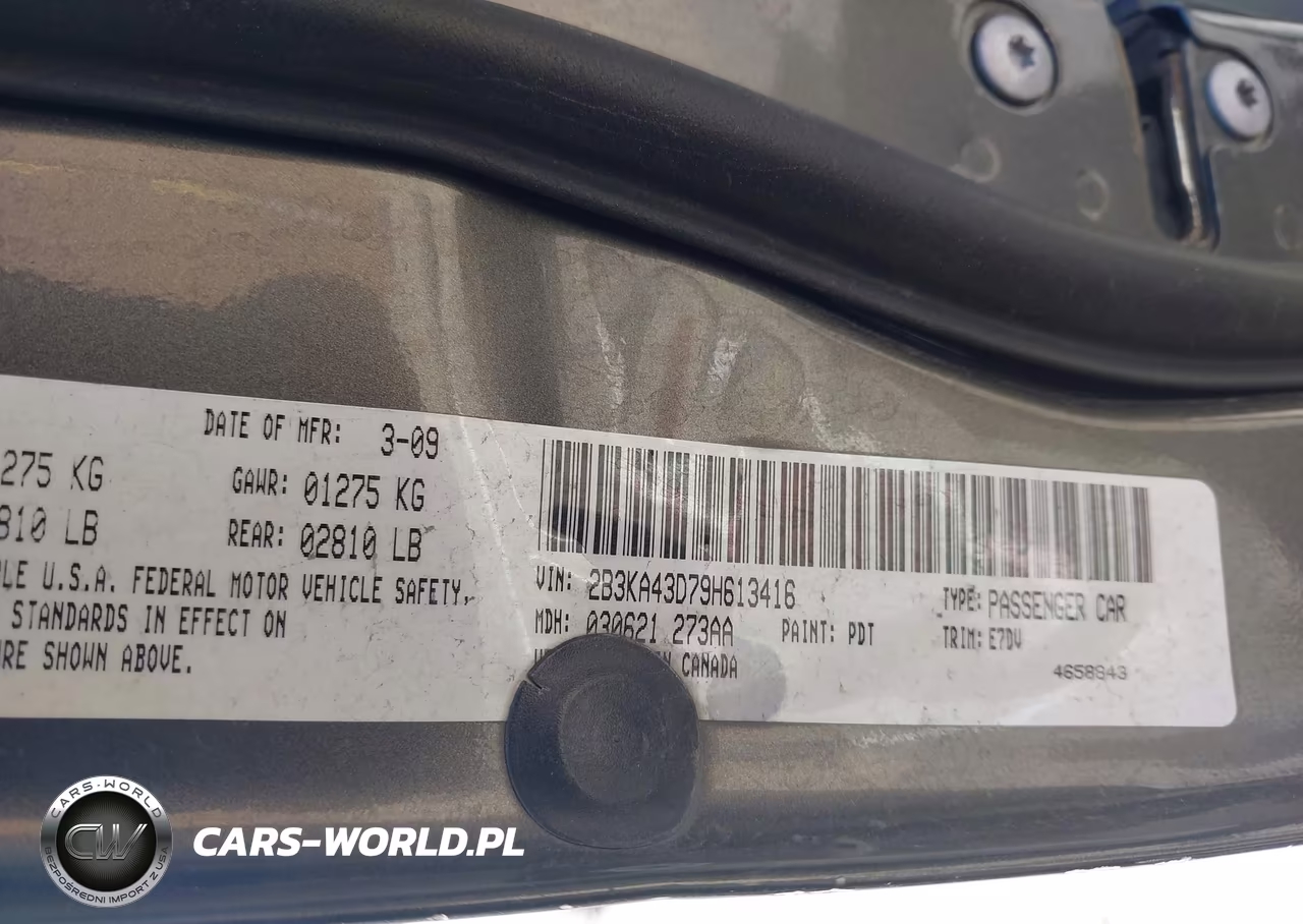2009 Dodge Charger Se VIN:2B3KA43D79H613416 - 9