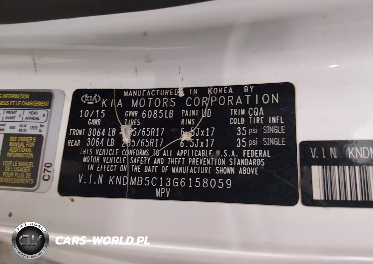 2016 Kia Sedona Lx VIN:KNDMB5C13G6158059 - 9