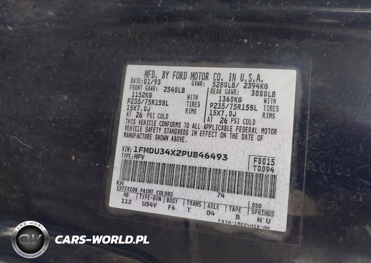 1993 Ford Explorer VIN:1FMDU34X2PUB46493 - 9