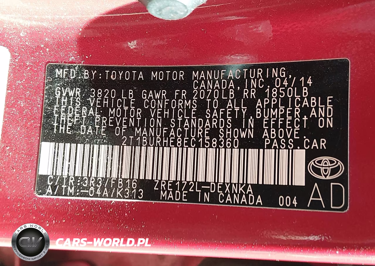 2014 Toyota Corolla Le VIN:2T1BURHE8EC158360 - 9