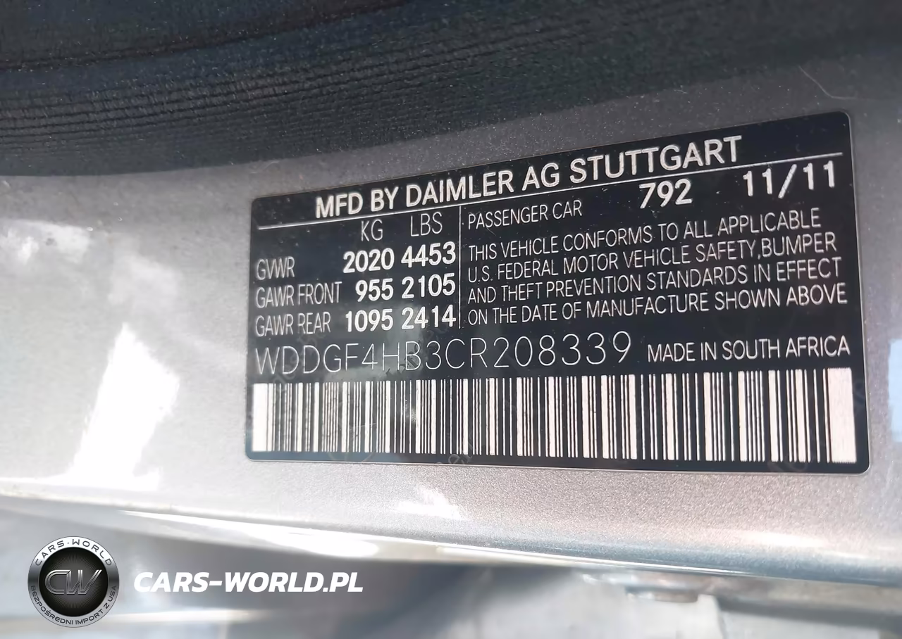 2012 Mercedes-Benz C 250 Sport VIN:WDDGF4HB3CR208339 - 9