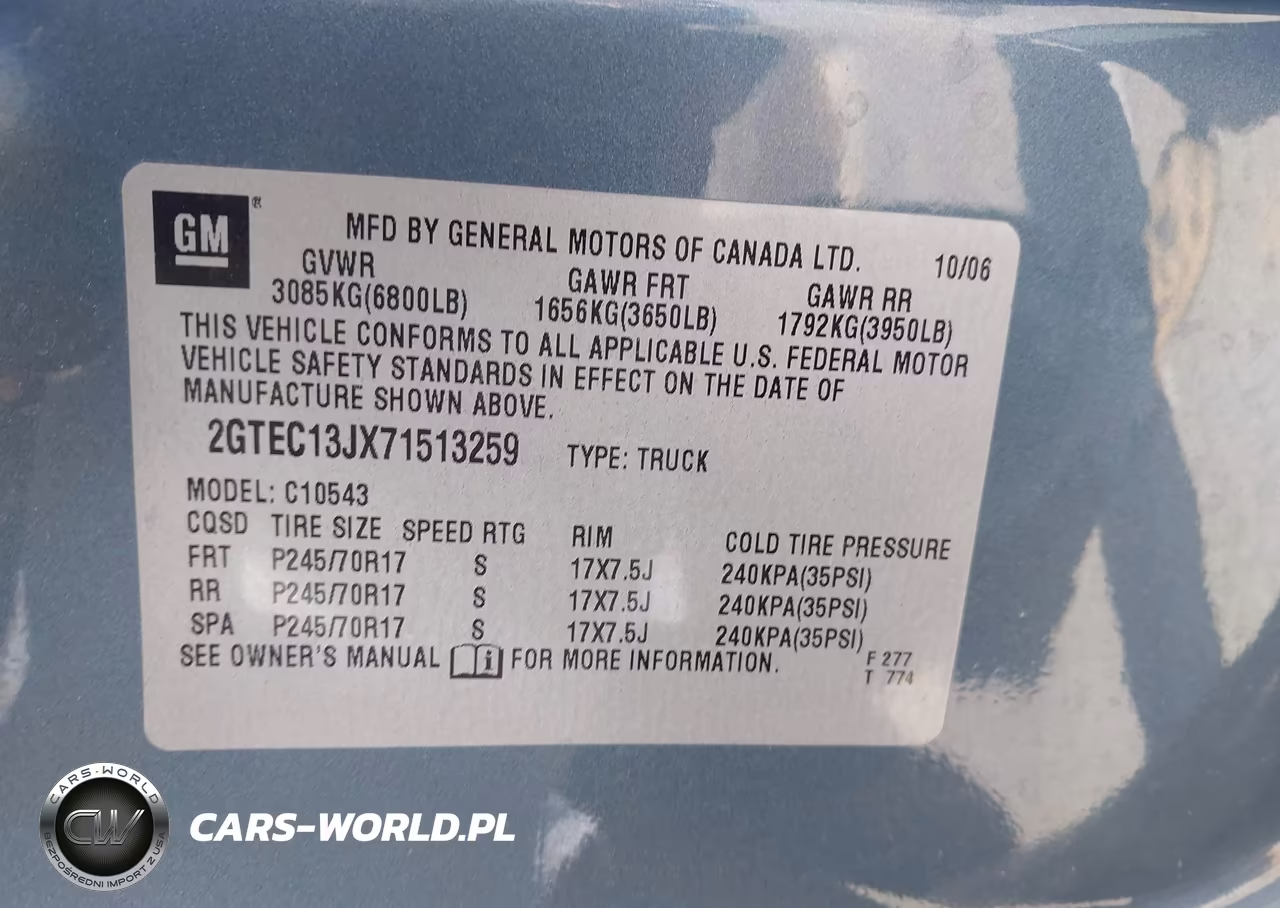 2007 GMC Sierra 1500 Sle2 VIN:2GTEC13JX71513259 - 9