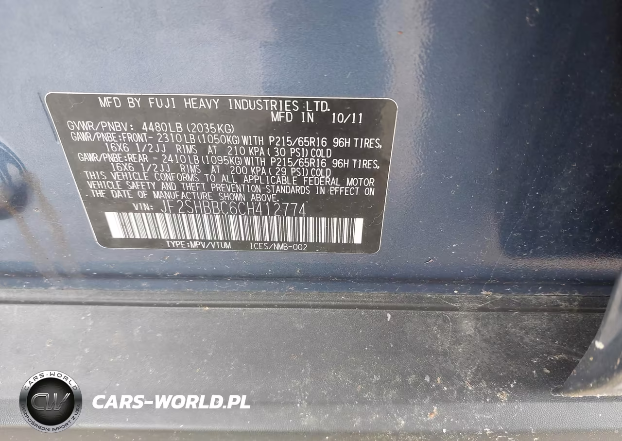 2012 Subaru Forester 2.5X VIN:JF2SHBBC6CH412774 - 9