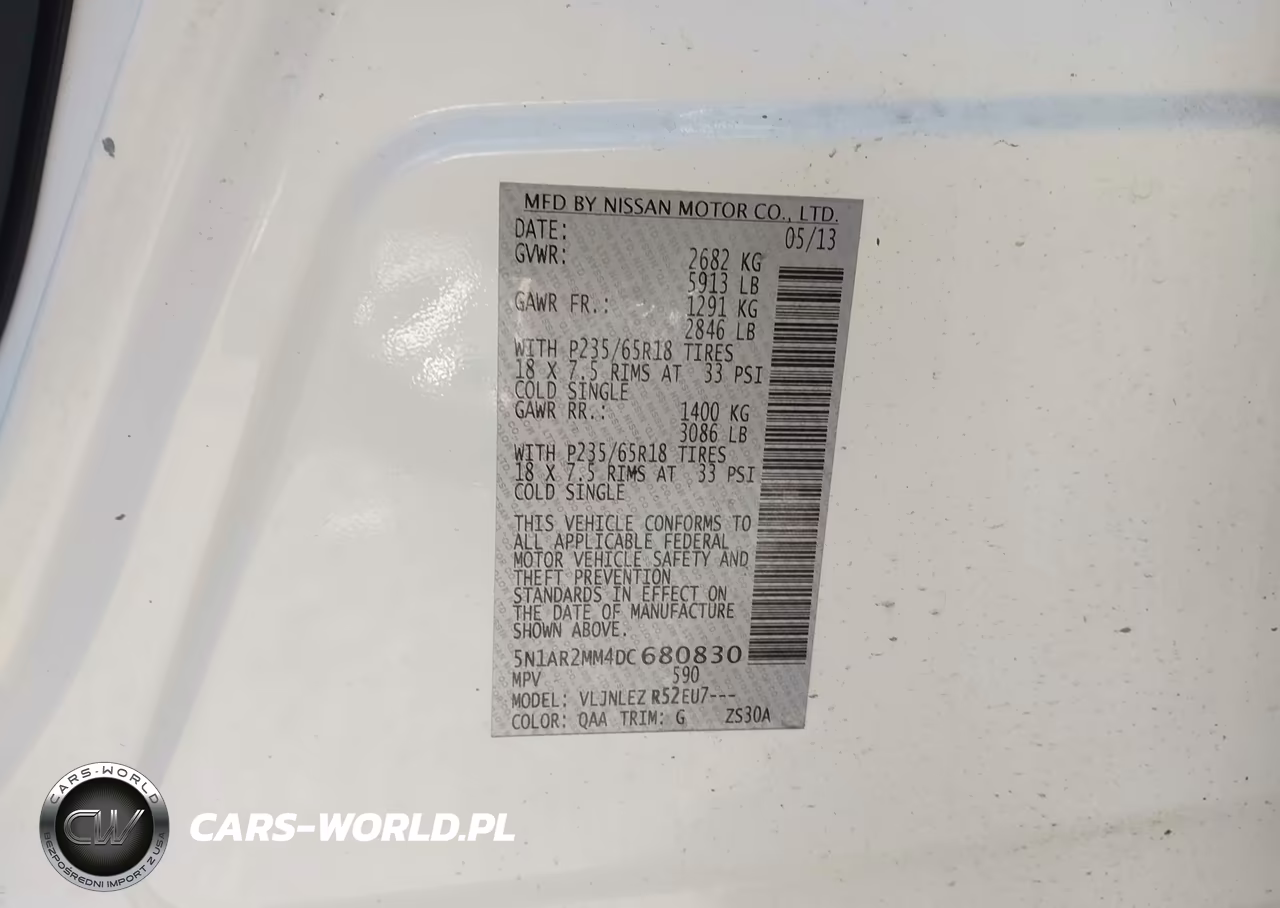 2013 Nissan Pathfinder Sv VIN:5N1AR2MM4DC680830 - 9