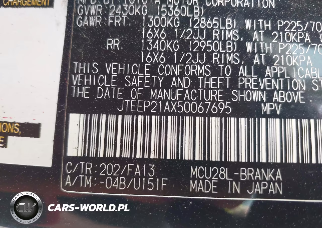 2005 Toyota Highlander V6 VIN:JTEEP21AX50067695 - 9
