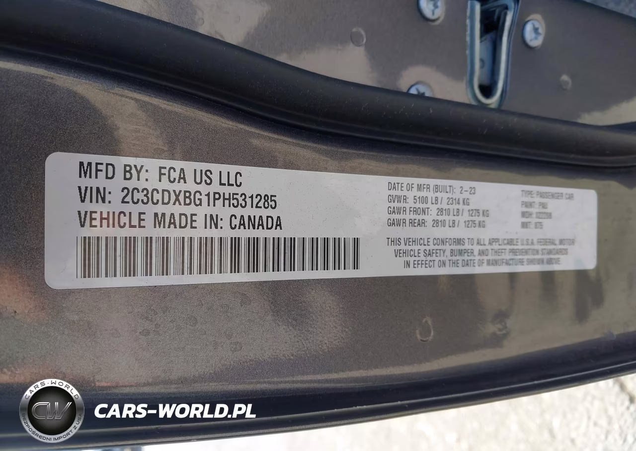 2023 Dodge Charger Sxt VIN:2C3CDXBG1PH531285 - 9