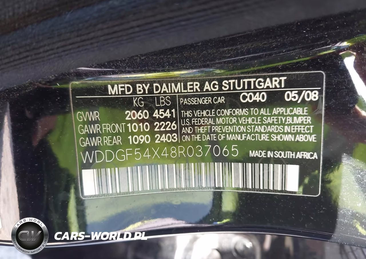 2008 Mercedes-Benz C 300 Luxury-Sport VIN:WDDGF54X48R037065 - 9