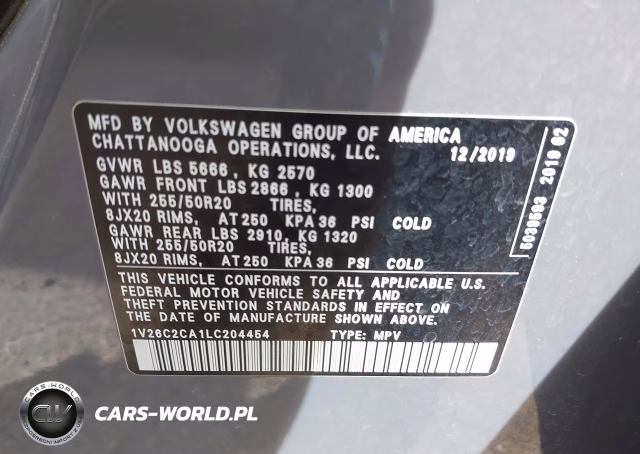 2020 Volkswagen Atlas Cross Sport 2.0T Se W-Technology-2.0T Se W-Technology R-Line VIN:1V26C2CA1LC204454 - 9