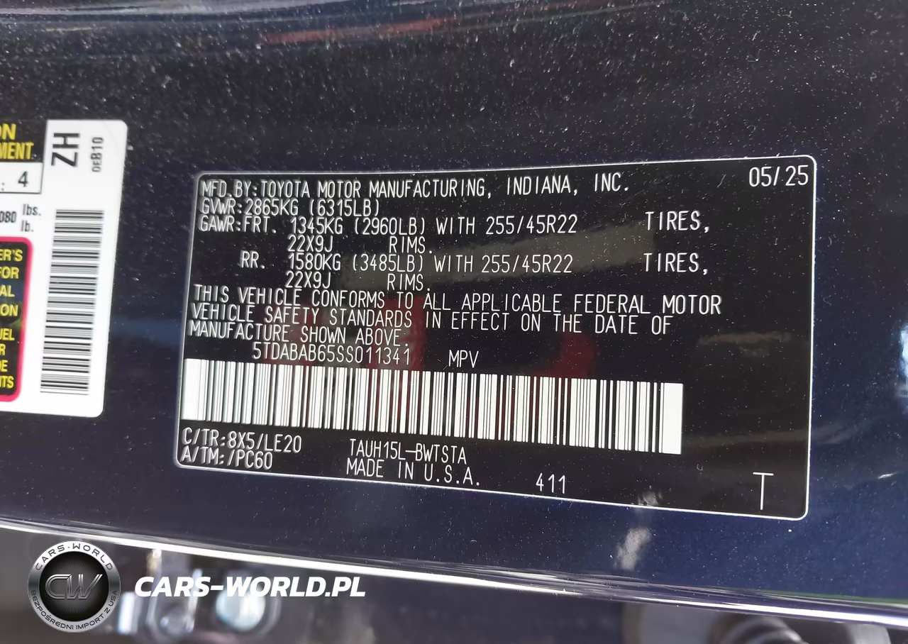 2025 Lexus Tx 500H F Sport Luxury VIN:5TDABAB65SS011341 - 9
