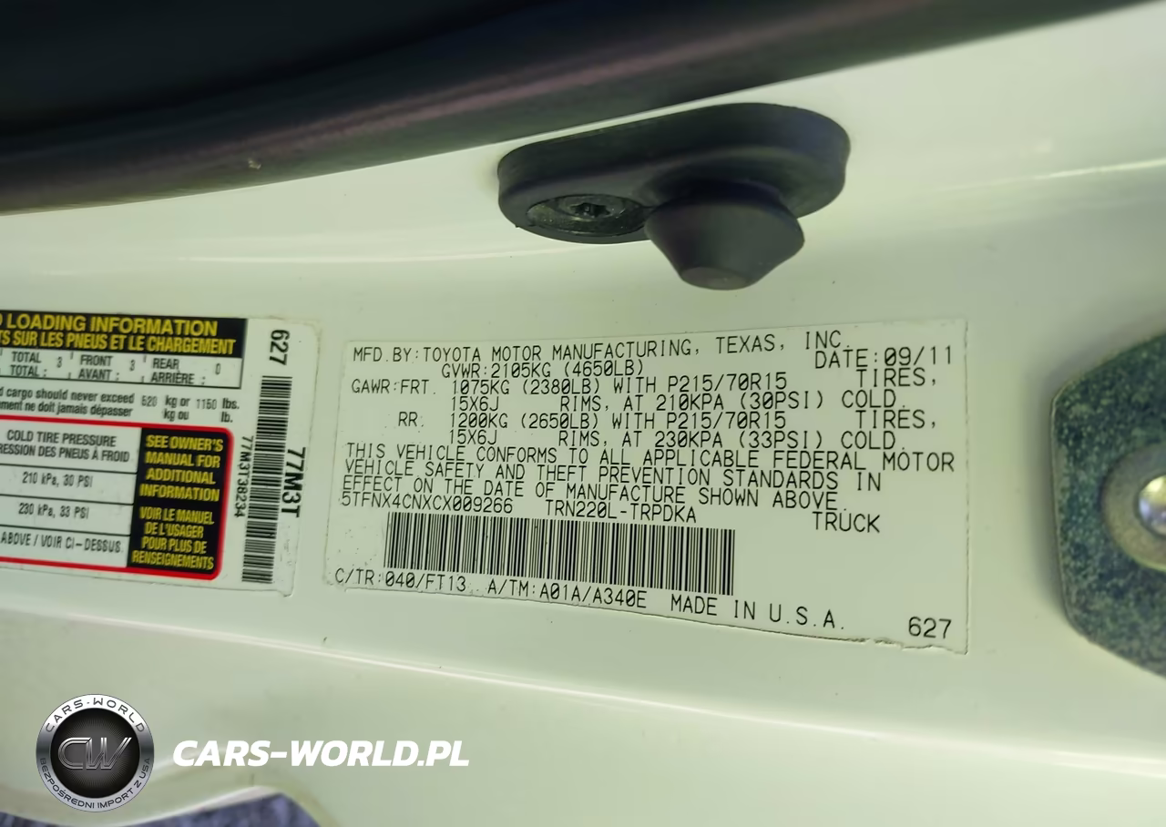 2012 Toyota Tacoma VIN:5TFNX4CNXCX009266 - 9